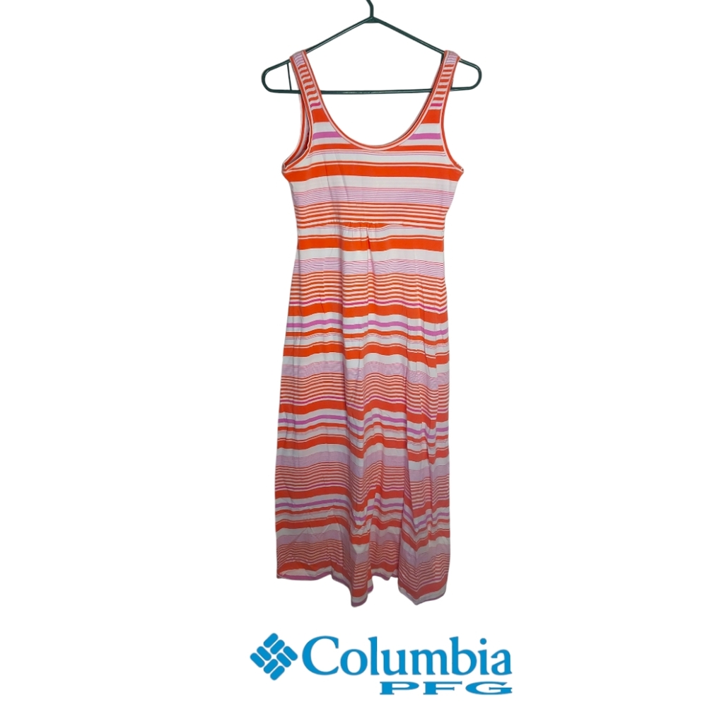 Columbia PFG Omni-Wick Striped Long Maxi Dress